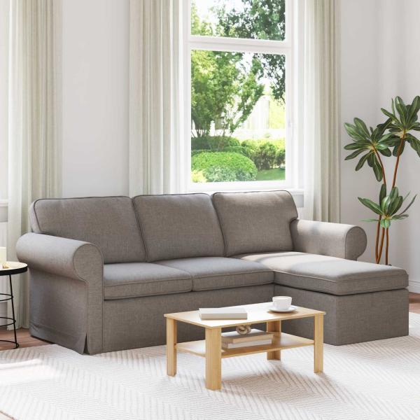 ARDEBO.de - Sofa Taupe 215 x 138 x 80 cm Metall