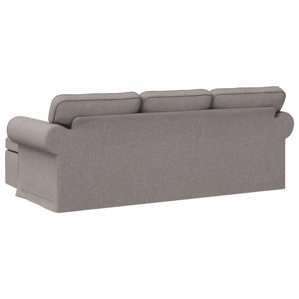 Sofa Taupe 215 x 138 x 80 cm Metall