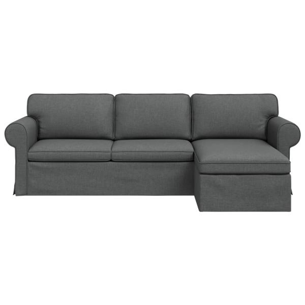 Sofa Dunkelgrau 215 x 138 x 80 cm Metall