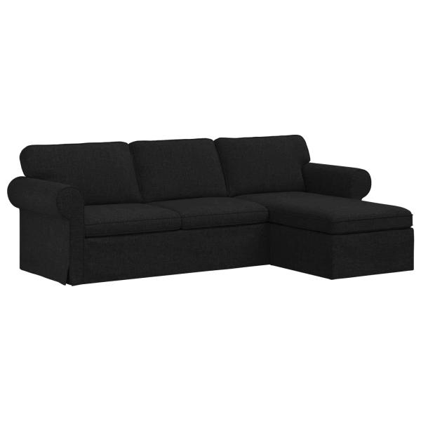 Sofa Schwarz 215 x 138 x 80 cm Metall