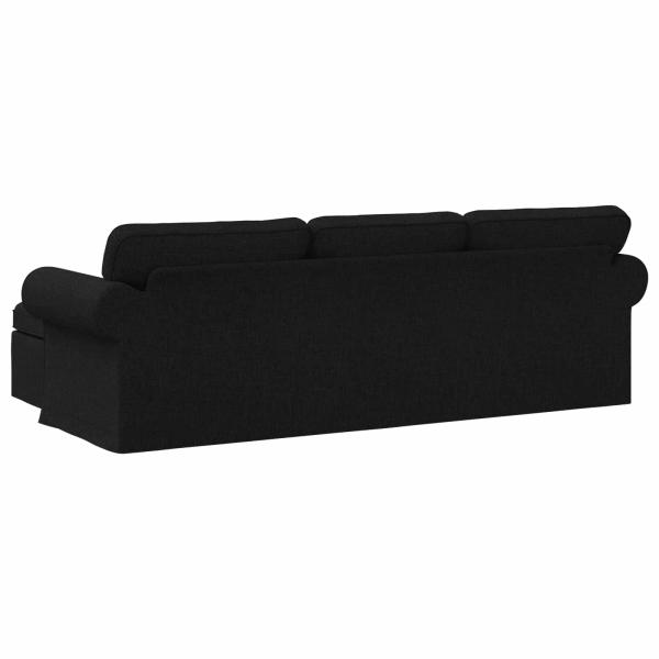 Sofa Schwarz 215 x 138 x 80 cm Metall