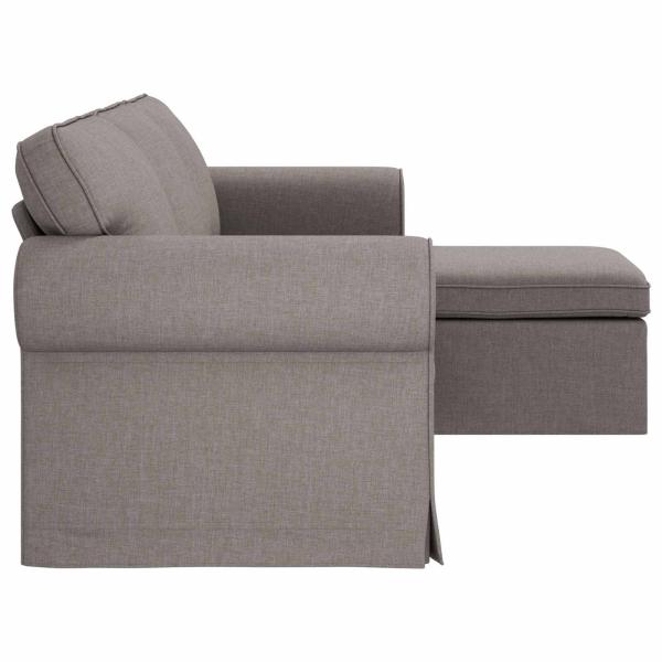 Sofa Taupe 215 x 138 x 80 cm Metall