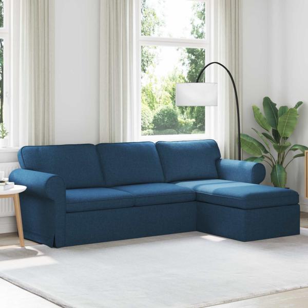 ARDEBO.de - Sofa Blau 215 x 138 x 80 cm Metall