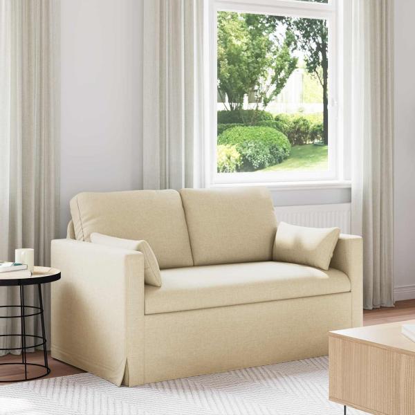 ARDEBO.de - Sofa Creme 138 x 78 x 80 cm Metall