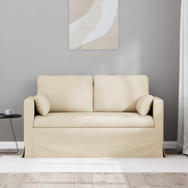 Sofa Creme 138 x 78 x 80 cm Metall