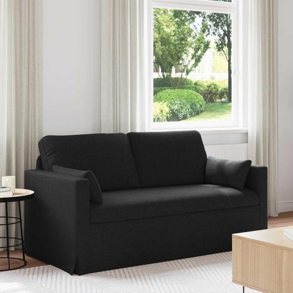 ARDEBO.de - Sofa Schwarz 160 x 78 x 80 cm Metall