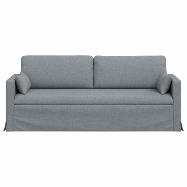 ARDEBO.de - Sofa Hellgrau 198 x 78 x 80 cm Metall
