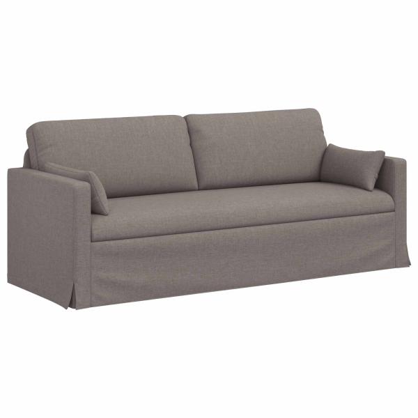 Sofa Taupe 198 x 78 x 80 cm Metall