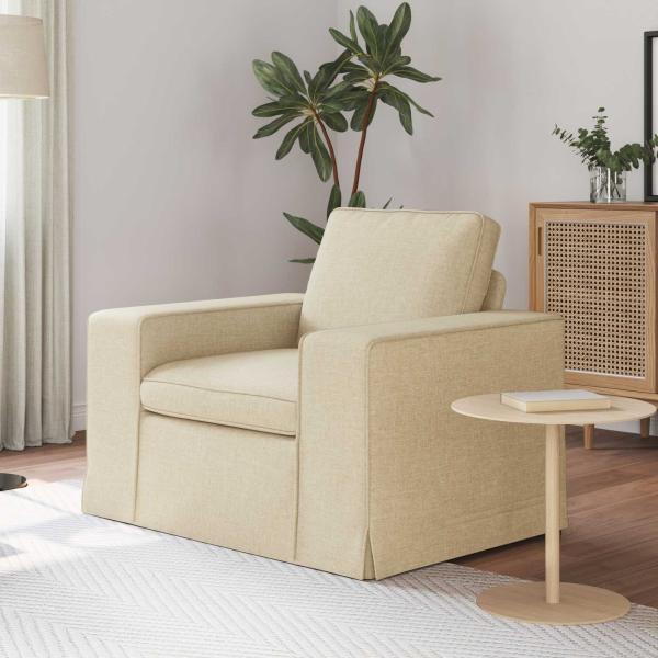 ARDEBO.de - Sofa Creme 102 x 80 x 82 cm Metall