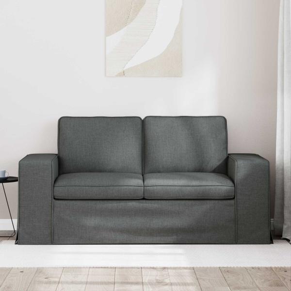 Sofa Dunkelgrau 162 x 80 x 82 cm Metall