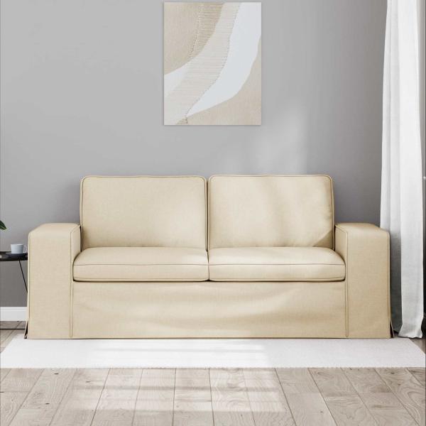 Sofa Creme 182 x 80 x 82 cm Metall