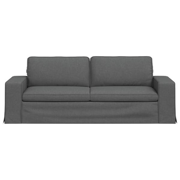 Sofa Dunkelgrau 222 x 80 x 82 cm Metall