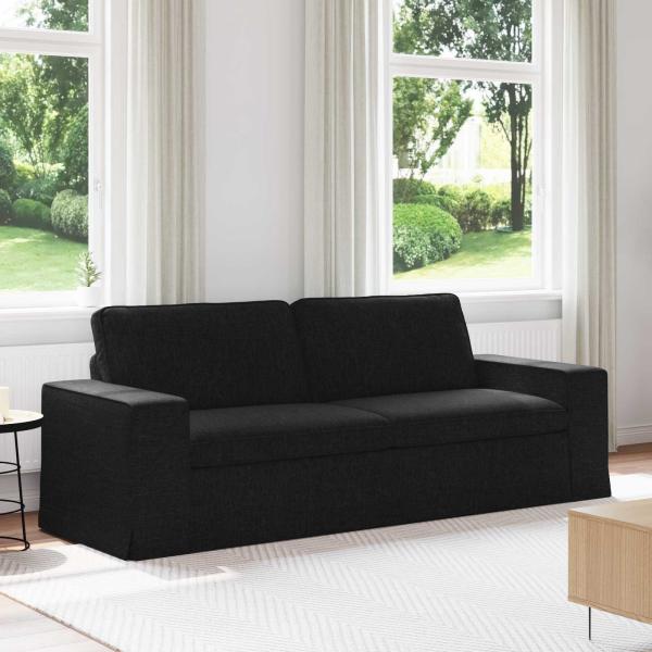 ARDEBO.de - Sofa Schwarz 222 x 80 x 82 cm Metall