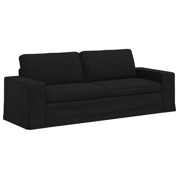 Sofa Schwarz 222 x 80 x 82 cm Metall