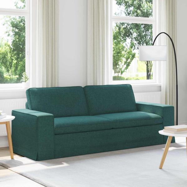 ARDEBO.de - Sofa Dunkelgrün 222 x 80 x 82 cm Metall