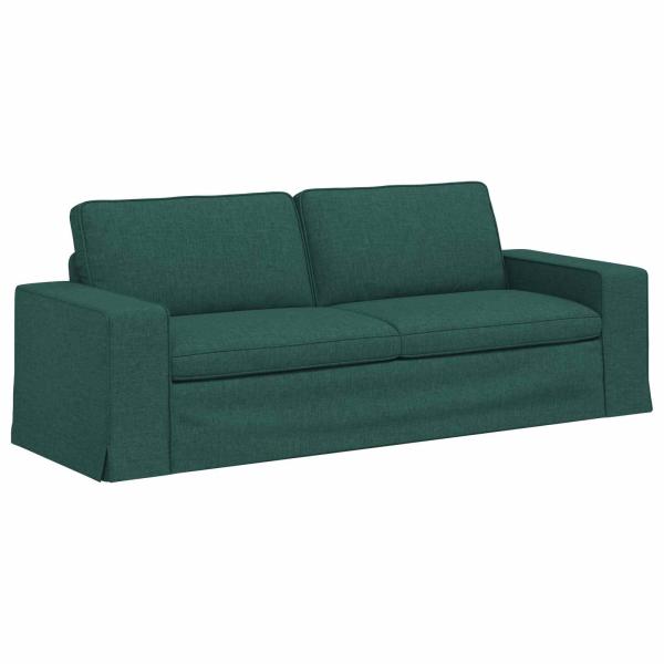 Sofa Dunkelgrün 222 x 80 x 82 cm Metall