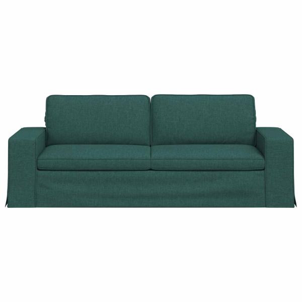 Sofa Dunkelgrün 222 x 80 x 82 cm Metall