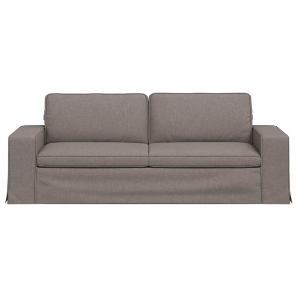 Sofa Taupe 222 x 80 x 82 cm Metall