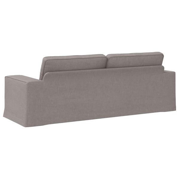 Sofa Taupe 222 x 80 x 82 cm Metall