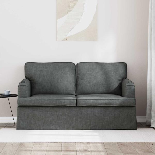 Sofa Dunkelgrau 142 x 80 x 85 cm Metall