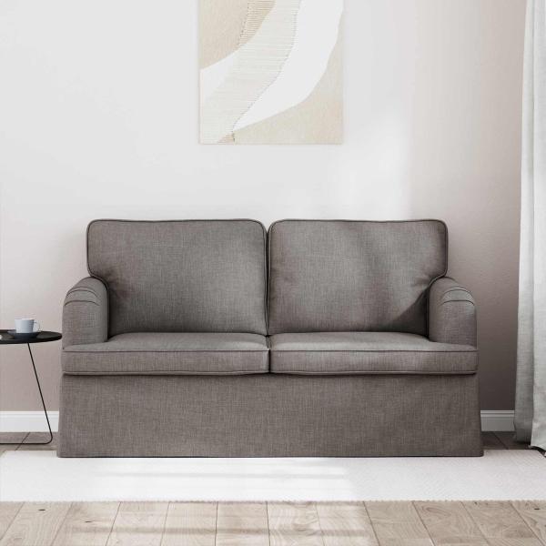 Sofa Taupe 142 x 80 x 85 cm Metall
