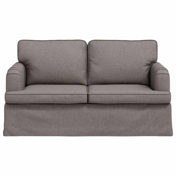 Sofa Taupe 142 x 80 x 85 cm Metall