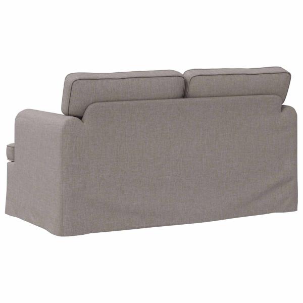 Sofa Taupe 142 x 80 x 85 cm Metall