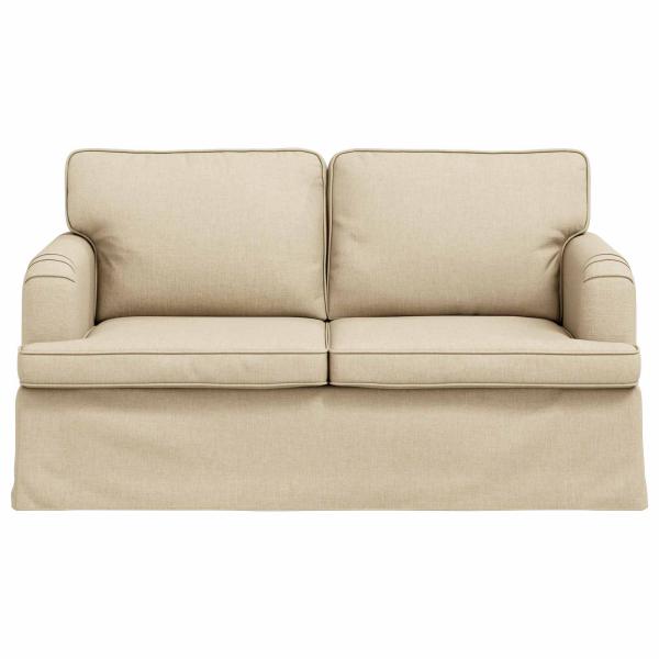 Sofa Creme 142 x 80 x 85 cm Metall