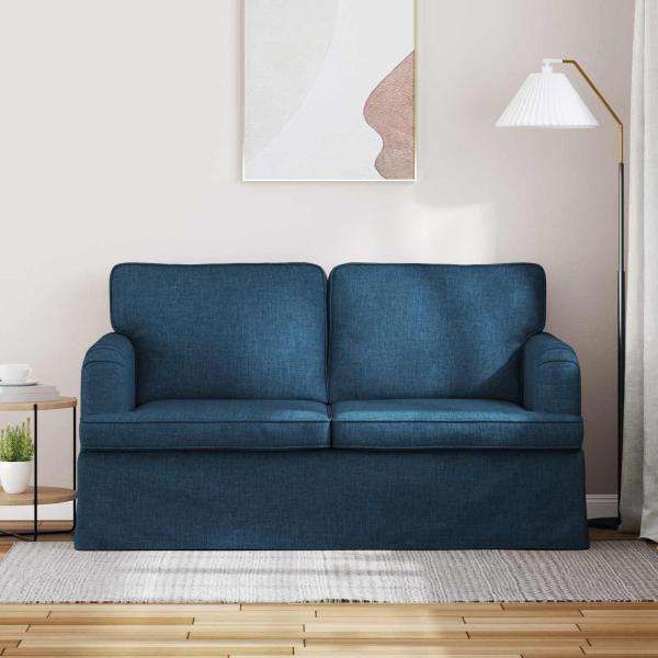 Sofa Blau 142 x 80 x 85 cm Metall