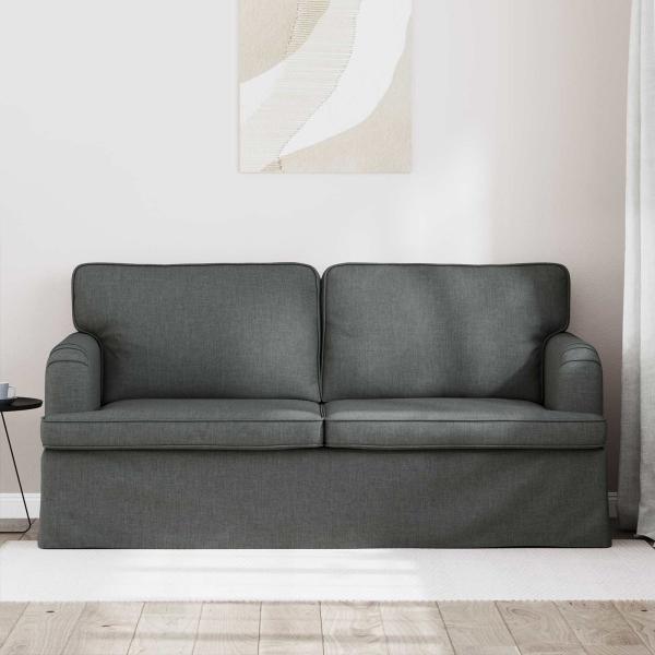 Sofa Dunkelgrau 142 x 80 x 85 cm Metall