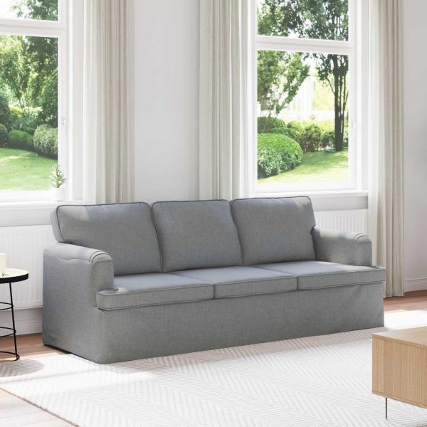 ARDEBO.de - Sofa Hellgrau 142 x 80 x 85 cm Metall