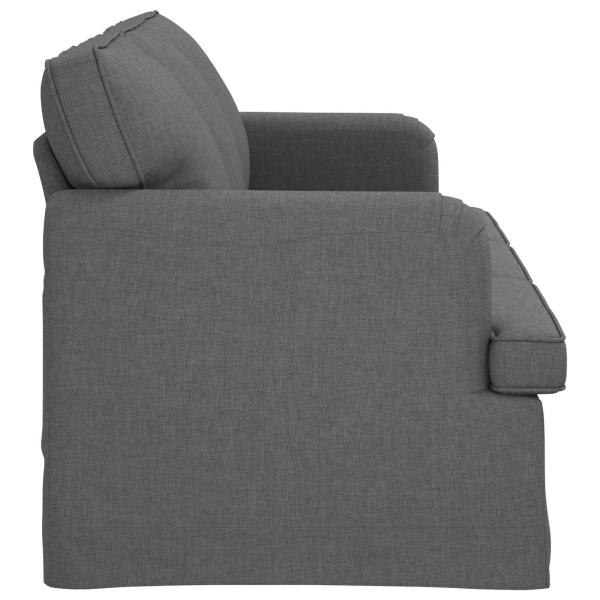 Sofa Dunkelgrau 142 x 80 x 85 cm Metall