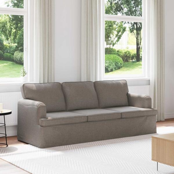 ARDEBO.de - Sofa Taupe 142 x 80 x 85 cm Metall