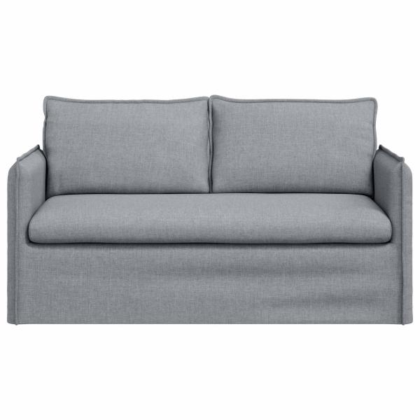 Sofa Hellgrau 195 x 82 x 85 cm Metall