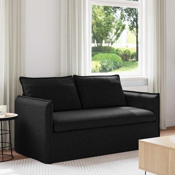ARDEBO.de - Sofa Schwarz 195 x 82 x 85 cm Metall