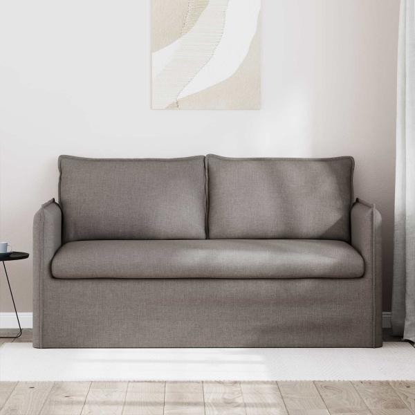 Sofa Taupe 195 x 82 x 85 cm Metall
