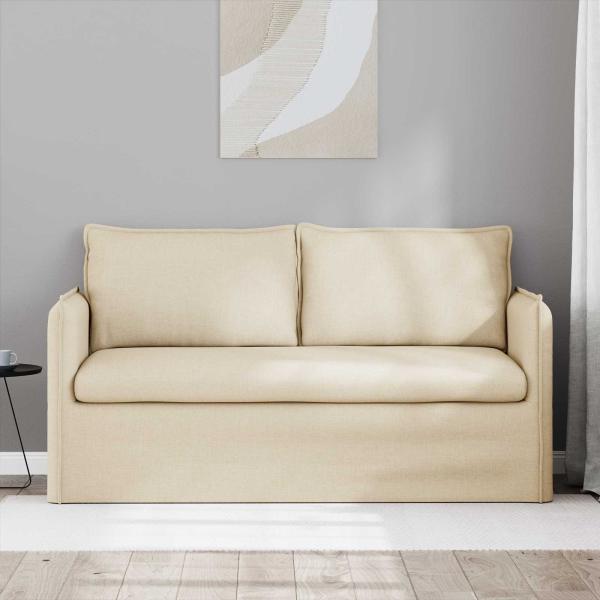 Sofa Creme 195 x 82 x 85 cm Metall