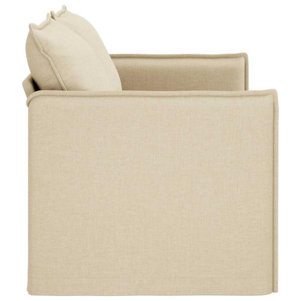 Sofa Creme 195 x 82 x 85 cm Metall