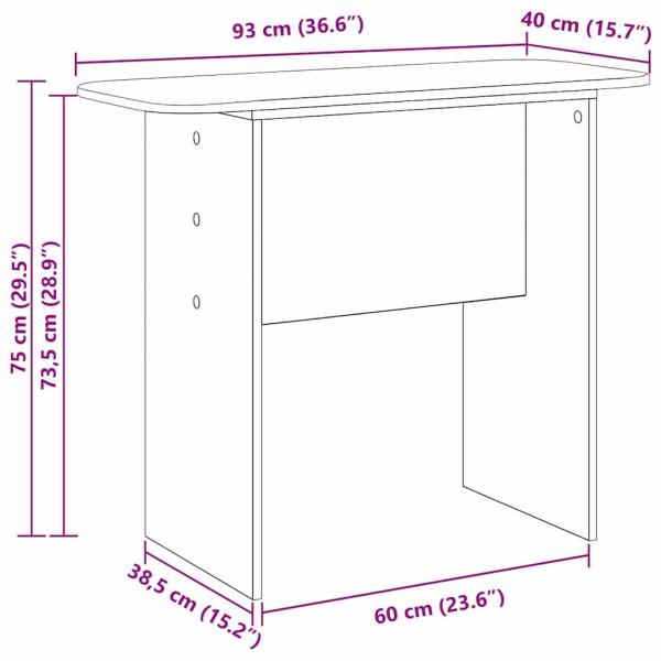 Konsolentisch Artisan-Eiche 93 x 40 x 75 cm Holzwerkstoff