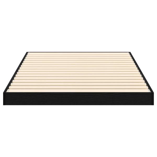 ARDEBO.de - Bodenbettrahmen Schwarz Eichen-Optik 70 x 190 cm Holzwerkstoff