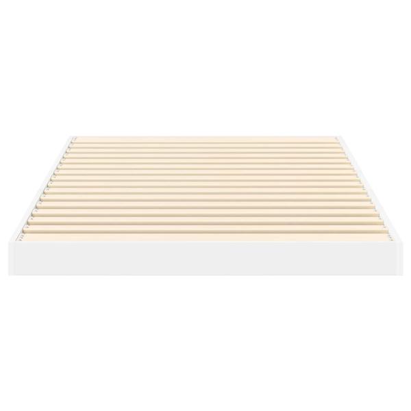 Bodenbettrahmen Weiß 90 x 200 cm Holzwerkstoff