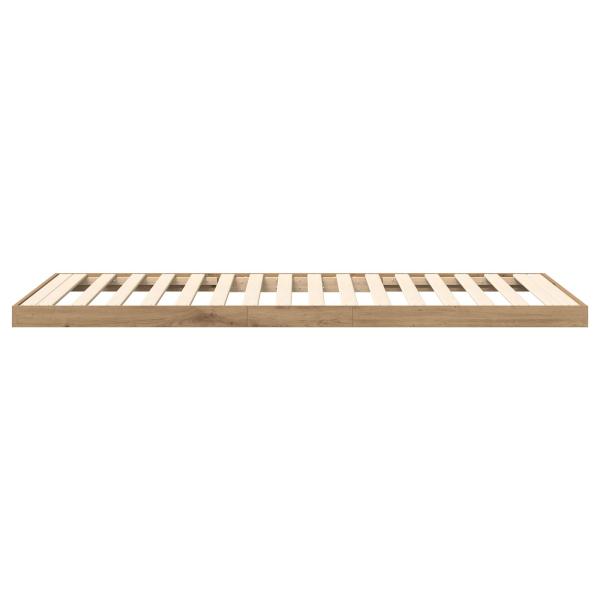 Bodenbettrahmen Artisan-Eiche 90 x 200 cm Holzwerkstoff