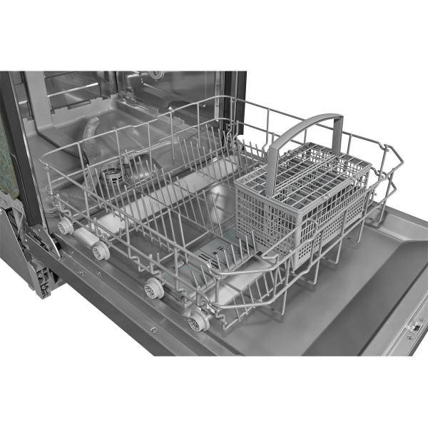 Exquisit EGSP6112-EF-030E Teilintegrierter Geschirrspüler, 60 cm breit, 12 Maßgedecke, 4 Programme, Wasserenthärter, Edelstahl