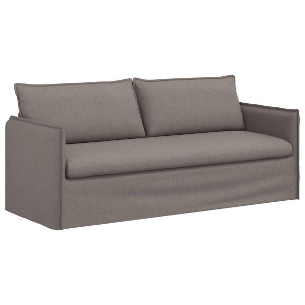Sofa 2 pcs Taupe Metall
