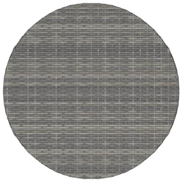 7-tlg. Garten-Sofagarnitur mit Auflagen Poly Rattan Grau