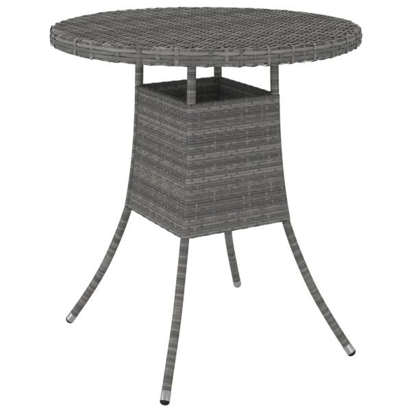 9-tlg. Garten-Sofagarnitur mit Auflagen Poly Rattan Grau