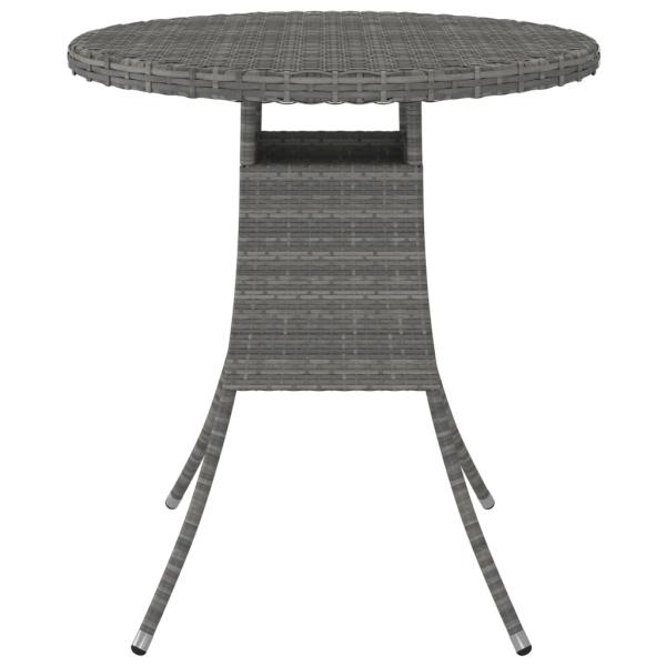 5-tlg. Garten-Sofagarnitur mit Auflagen Poly Rattan Grau
