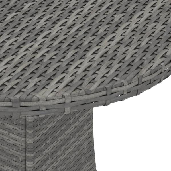 5-tlg. Garten-Sofagarnitur mit Auflagen Poly Rattan Grau