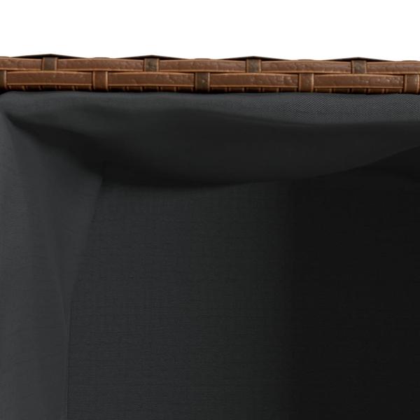 Pflanzkübel mit 2 Töpfen 2 Stk. Braun 72x30x32 cm Poly Rattan