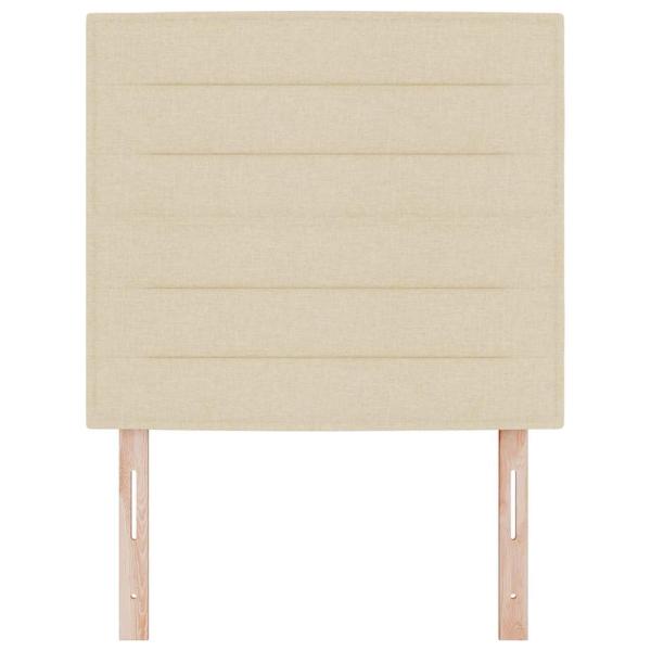 LED Kopfteil mit LED-Lichtleisten Creme 80 cm Polyester